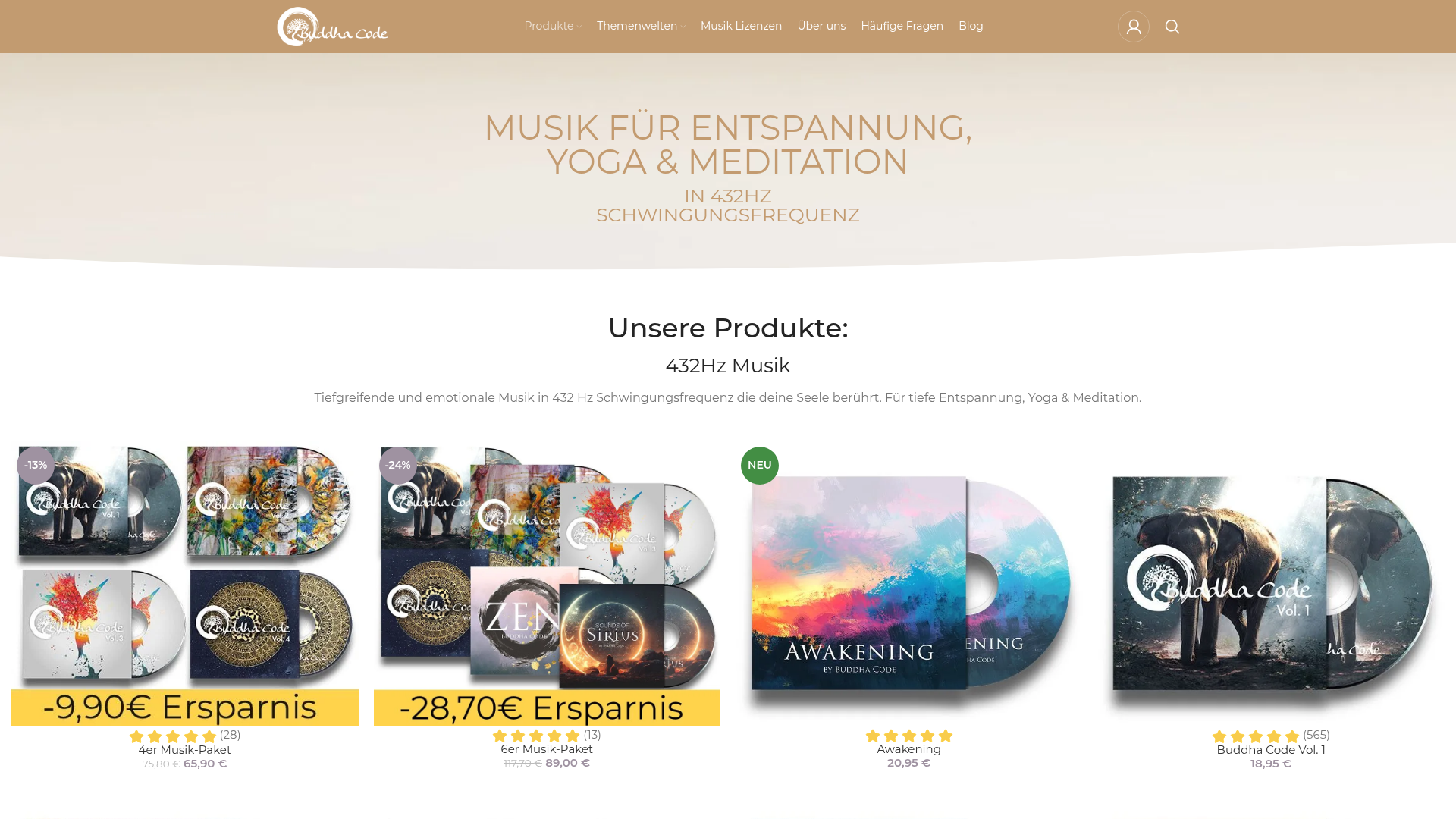 Website-Screenshot Buddha Code