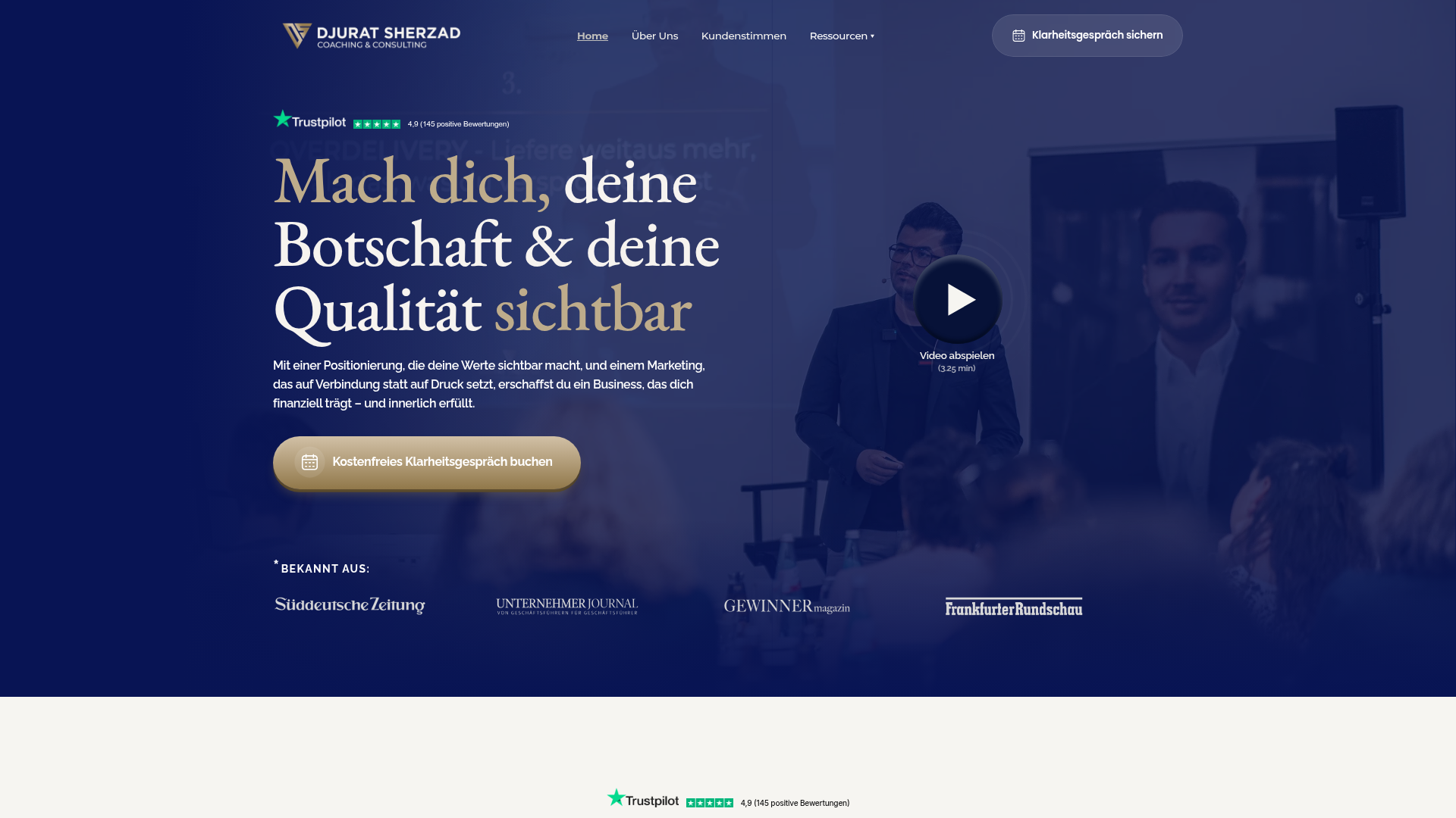 Website-Screenshot Djurat Sherzad Coaching & Consulting