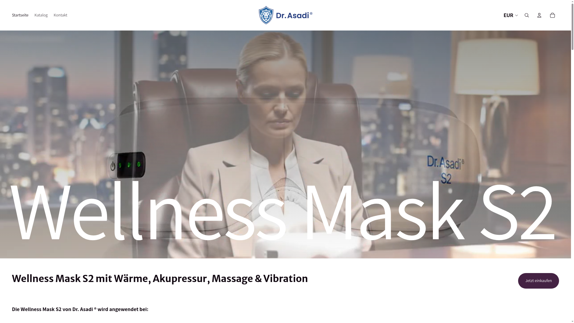 Website-Screenshot Dr. Asadi