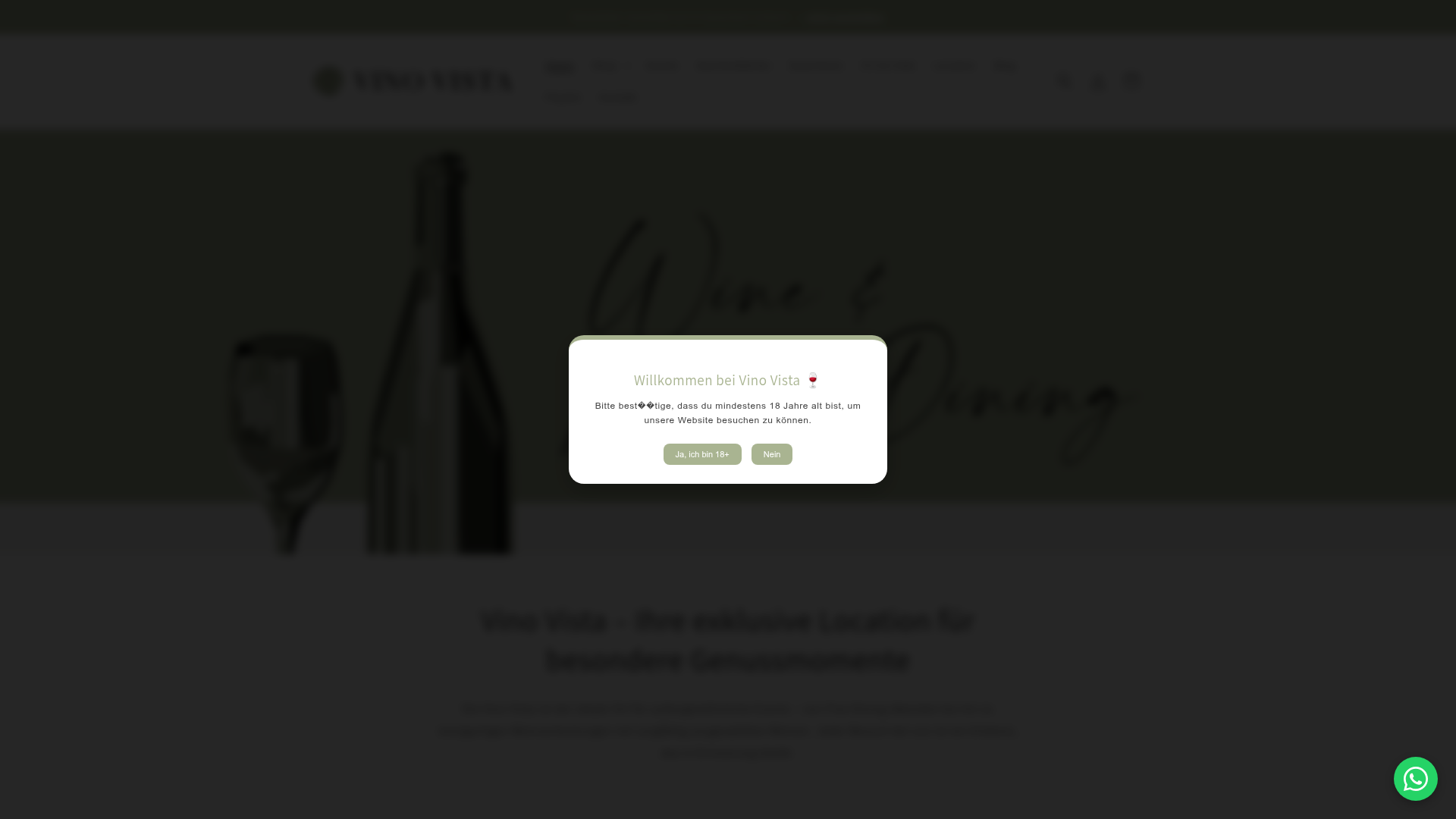 Website-Screenshot Vino Vista GmbH