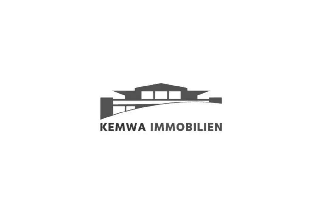 Logo von KEMWA Immobilien mit Geb&auml;udedesign