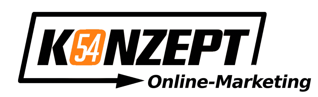 K54 Konzept Logo in Schwarz und Orange